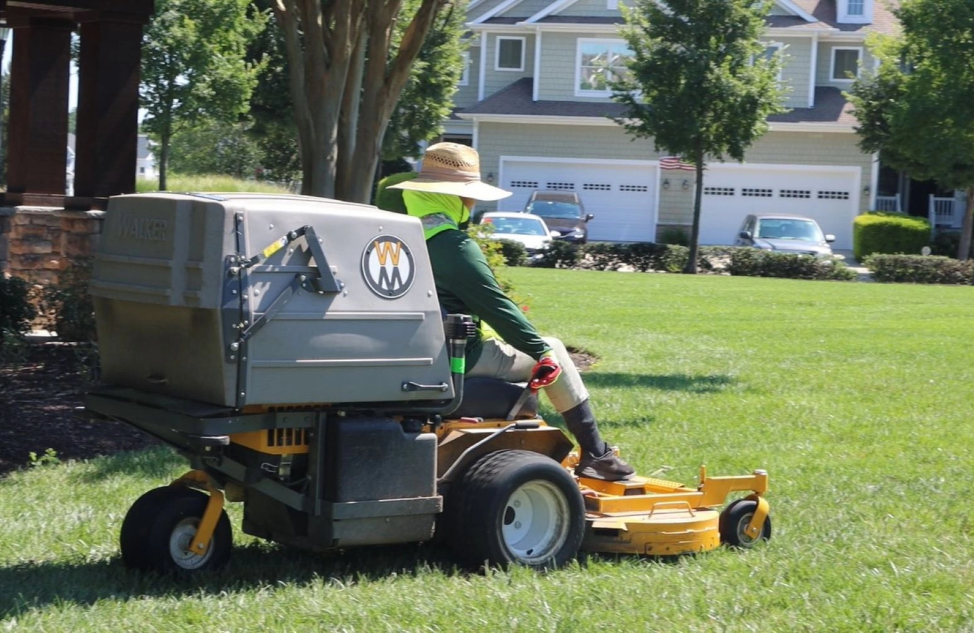 <p>The mowing service is very important as it is something that you see every week and it makes up the primary cost in many of our landscape management plans. We focus on providing a value-added quality cut each week that will improve aesthetics while mitigate the probability of damage. How do we do this? We strategically utilize specialty mowers that are lighter on the turf, designed with front-mounted decks and are intended to bag the turf. As a result, our customers experience minimized rutting on the turf, a noticeably better-quality cut, a cleaner cut with reduced clippings in the ornamental beds and better overall weed control.</p>